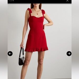 Reformation red mini dress size 4